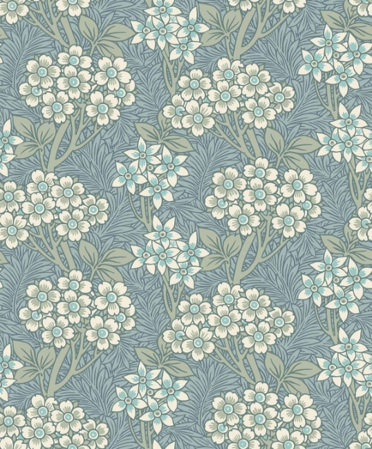 Picture of Floral Vine - Stream Blue & Sage