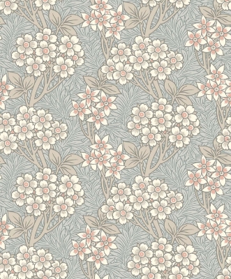 Picture of Floral Vine - Daydream Grey & Rose Petal