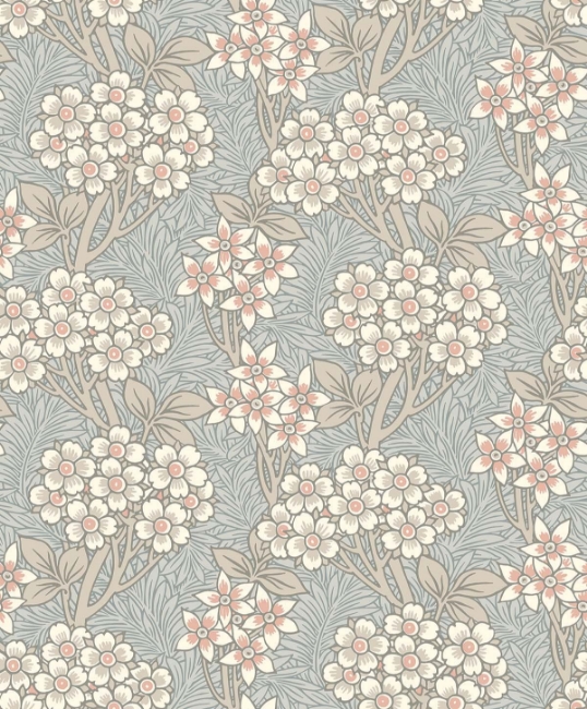 Picture of Floral Vine - Daydream Grey & Rose Petal